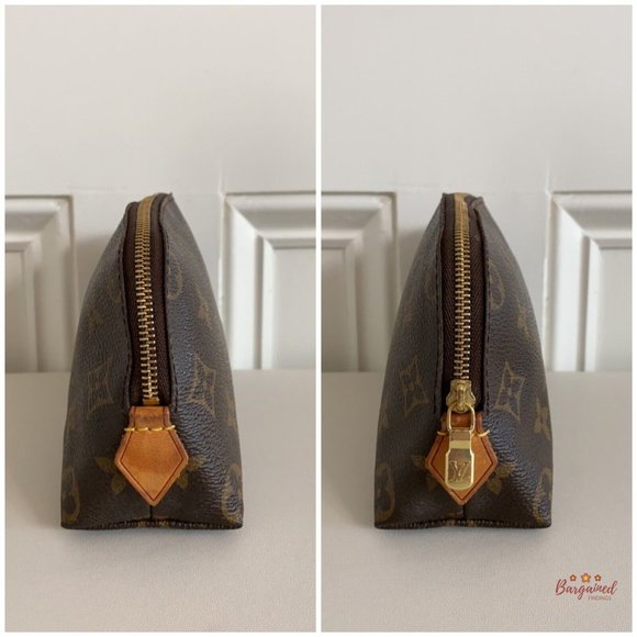 Authentic Louis Vuitton Brown Monogram Coated Canvas Cosmetic Pouch M47515 - Picture 5 of 13